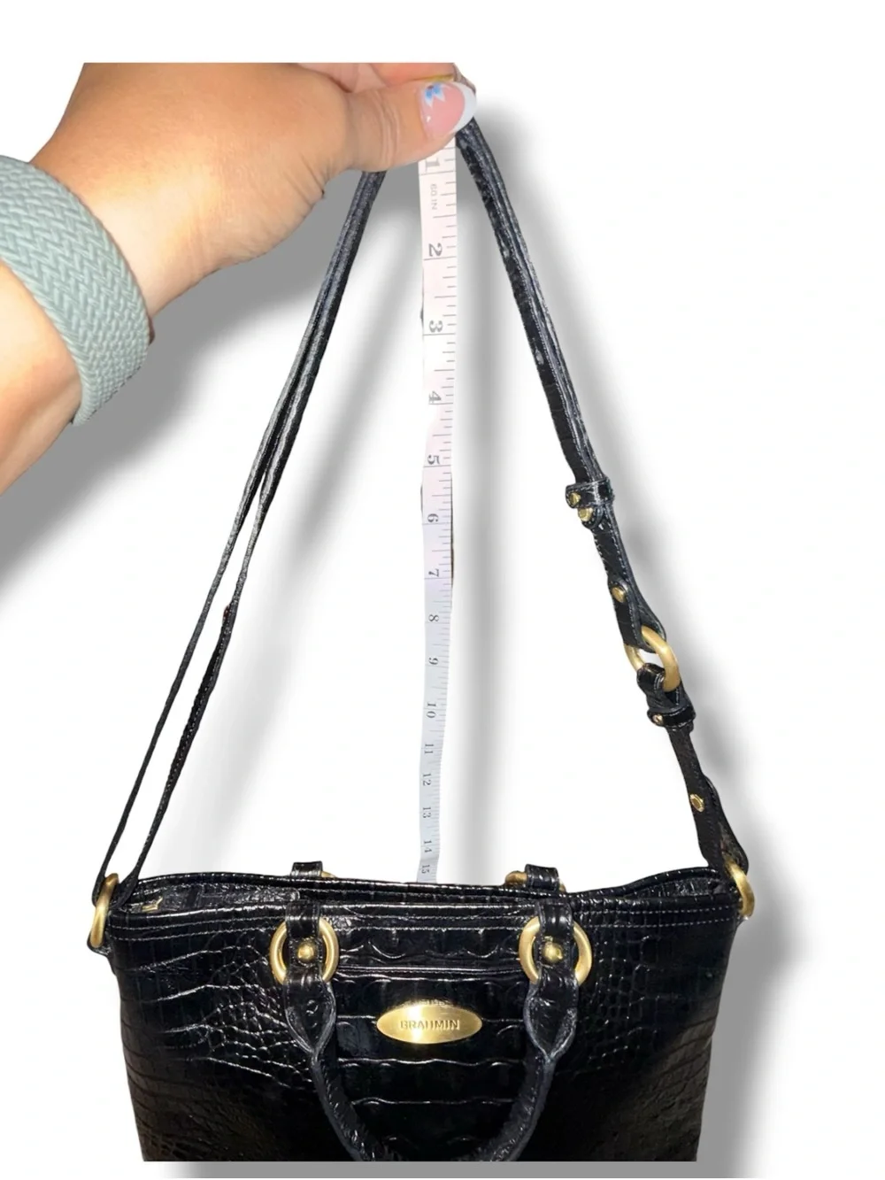 BRAHMIN – Mini Asher Satchel – Black Melbourne
